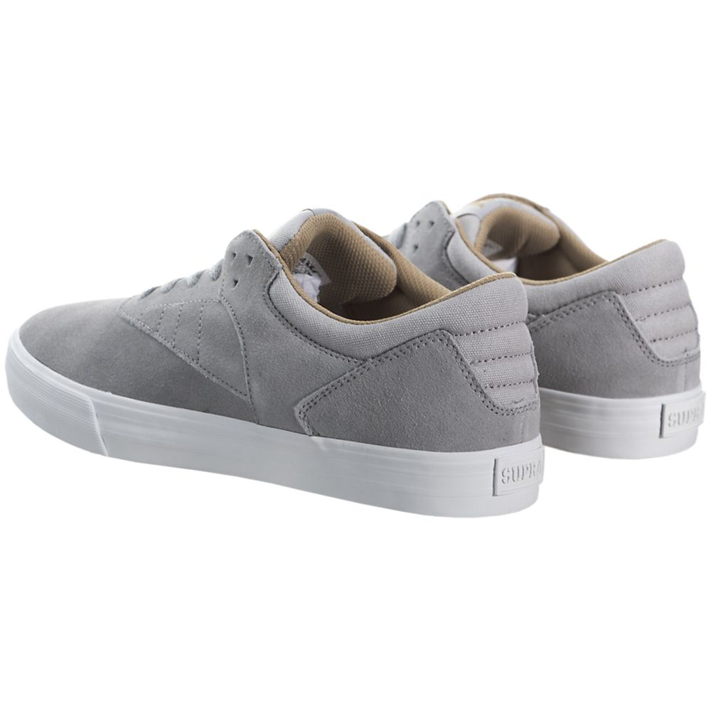 Baskets Basses Supra Phoenix Grise Light Grey/White Homme | FWP-15592466